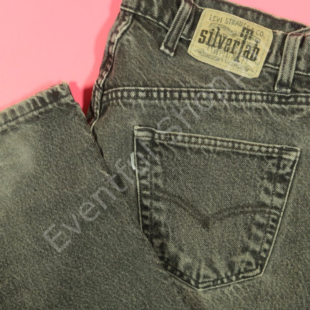 Vintage Levis SilverTab Jeans Mens 33 Black Baggy Loose Made In USA 90s